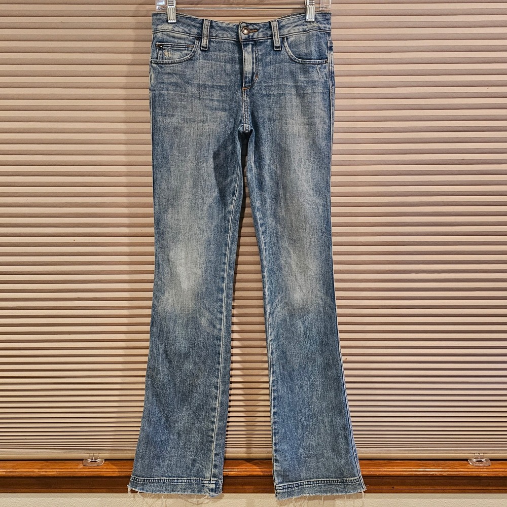 Joe's Jeans The Vixen Flare Mimi Medium Wash Raw Hem Jeans Sassy Flare Size 26